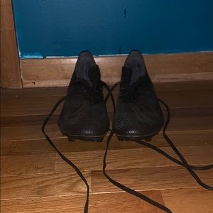 Size 9 all black adidas soccer cleats